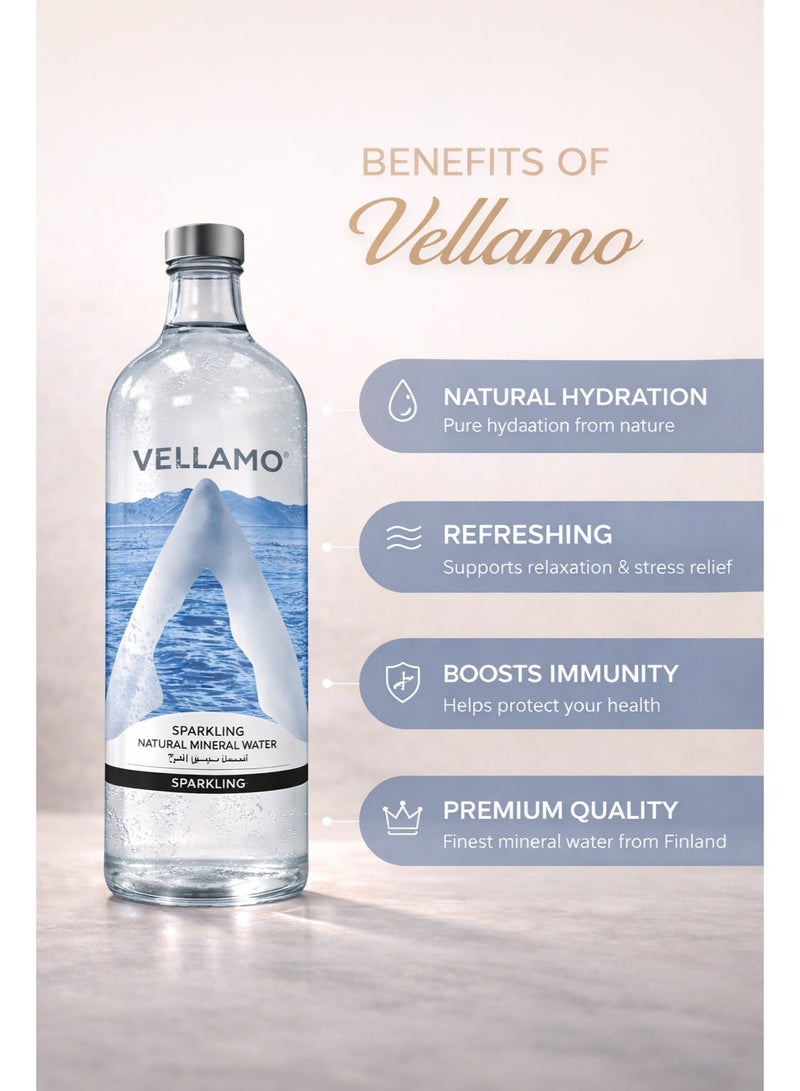 VELLAMO Sparkling Natural Mineral Water – 750 ml Bottle - Image 4